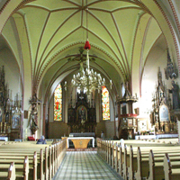 Innenraum der Pfarrkirche in Branitz
